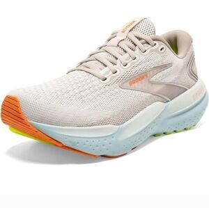 Brooks Women's Athletic Glycerin 21 Shoes in Cream and Orange Size 10